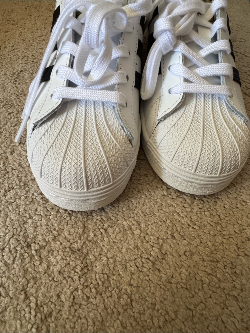 adidas women Superstar foundation Sneakers - White & Black with Gold Logo - Picture 4 of 11